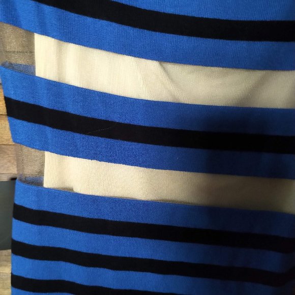 BEBE botanical stripe midi dress - Picture 5 of 6